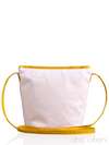 Стильна дитяча сумочка з вышивкою, модель 0152 жовтий. Зображення товару, вид ззаду.