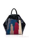 Жіночий рюкзак з вышивкою, модель 141650 чорний. Зображення товару, вид спереду.
