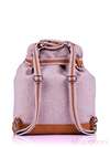 Жіноча сумка - рюкзак з вышивкою, модель 130871 льон бежевий. Зображення товару, вид додатковий.