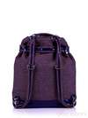 Брендова сумка - рюкзак з вышивкою, модель 130873 льон коричневий. Зображення товару, вид додатковий.