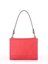 Модна сумка маленька, модель E18023 червоний-баклажан. Зображення товару, вид ззаду.