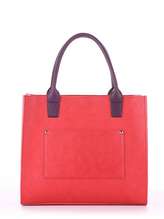 Брендова сумка з вышивкою, модель E18003 червоний-баклажан. Зображення товару, вид ззаду.