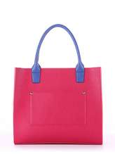 Брендова сумка з вышивкою, модель E18004 ягода-синій. Зображення товару, вид ззаду.