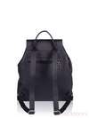 Брендовий рюкзак з вышивкою, модель 152310 чорний. Зображення товару, вид ззаду.