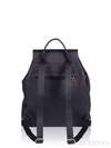 Жіночий рюкзак з вышивкою, модель 152313 чорний. Зображення товару, вид ззаду.