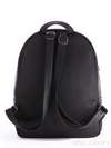 Модна сумка з вышивкою, модель 162370 чорний. Зображення товару, вид ззаду.
