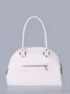 Молодіжна сумка - саквояж з вышивкою, модель 150761 білий. Зображення товару, вид ззаду.