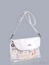 Жіноча сумка - рюкзак з вышивкою, модель 150771 білий. Зображення товару, вид збоку.