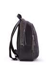Брендовий рюкзак з вышивкою, модель 171603 чорно-сірий. Зображення товару, вид ззаду.
