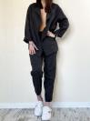 Фото товара: лляний жіночий піджак чорний. Фото - 4.