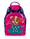 Стильна дитяча сумочка з вышивкою, модель 0171 синьо-рожевий. Зображення товару, вид спереду.