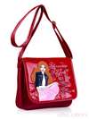 Стильна дитяча сумочка з вышивкою, модель 0182 червоний. Зображення товару, вид збоку.