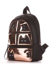 Шкільний рюкзак з вышивкою, модель 191541 чорний. Зображення товару, вид ззаду.