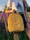 Шкільний рюкзак, модель 191556 жовтий. Зображення товару, вид спереду.