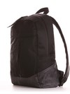Шкільний рюкзак, модель 191602 чорно-сірий. Зображення товару, вид збоку.