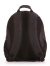 Шкільний рюкзак з вышивкою, модель 191631 чорний. Зображення товару, вид ззаду.