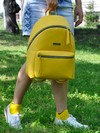 Модний рюкзак, модель 191733 жовтий. Зображення товару, вид спереду.
