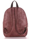 Шкільний рюкзак з вышивкою, модель 191743 бордо. Зображення товару, вид ззаду.