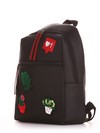 Шкільний рюкзак з вышивкою, модель 191771 чорний. Зображення товару, вид ззаду.