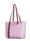 Стильна сумка, модель 191682 рожевий-перламутр. Зображення товару, вид збоку.