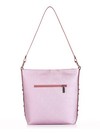 Стильна сумка, модель 191692 рожевий-перламутр. Зображення товару, вид ззаду.