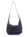 Жіноча сумочка з вышивкою, модель 191502 синій. Зображення товару, вид ззаду.