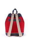 Модний рюкзак з вышивкою, модель 170281 червоний-т.синій. Зображення товару, вид ззаду.