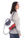Літній міні-рюкзак, модель 180061 синій-білий. Зображення товару, вид збоку.