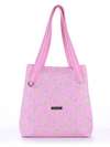 Модна сумка з вышивкою, модель 180135 рожевий. Зображення товару, вид спереду.
