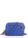 Стильна сумка з вышивкою, модель 180181 синій. Зображення товару, вид ззаду.