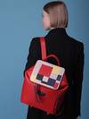 Жіночий рюкзак, модель 190072 червоний. Зображення товару, вид збоку.