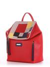 Жіночий рюкзак, модель 190072 червоний. Зображення товару, вид ззаду.