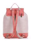 Модний рюкзак з вышивкою, модель 190403 бежевий-персиковий. Зображення товару, вид ззаду.