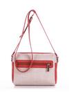 Літня сумка маленька з вышивкою, модель 190422 бежевий-червоний. Зображення товару, вид ззаду.