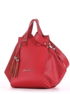 Літня сумка, модель 190022 червоний. Зображення товару, вид збоку.