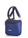 Брендова сумка через плече, модель 190322 синій. Зображення товару, вид збоку.