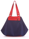 Модна сумка з вышивкою, модель 190041 синій. Зображення товару, вид ззаду.