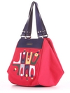 Жіноча сумка з вышивкою, модель 190042 червоний. Зображення товару, вид збоку.