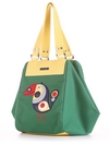 Літня сумка з вышивкою, модель 190043 зелений. Зображення товару, вид ззаду.