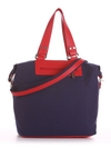 Літня сумка з вышивкою, модель 190051 синій. Зображення товару, вид ззаду.