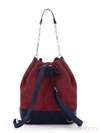 Брендовий рюкзак з вышивкою, модель 170212 бордо-темно-синій. Зображення товару, вид ззаду.