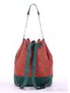 Модний рюкзак з вышивкою, модель 170214 персиковий-зелений. Зображення товару, вид додатковий.