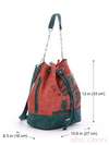 Модний рюкзак з вышивкою, модель 170214 персиковий-зелений. Зображення товару, вид додатковий.