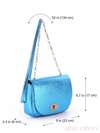 Жіноча сумка маленька, модель 170254 блакитний. Зображення товару, вид додатковий.