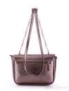 Жіноча сумка маленька, модель 170256 темне срібло. Зображення товару, вид ззаду.