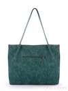 Брендова сумка з вышивкою, модель 170203 зелений. Зображення товару, вид ззаду.