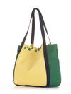 Літня сумка, модель 190431 жовтий-зелений. Зображення товару, вид ззаду.
