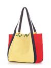 Жіноча сумка, модель 190432 жовтий-червоний. Зображення товару, вид збоку.