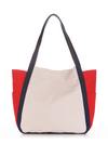 Жіноча сумка, модель 190434 світло-сірий-червоний. Зображення товару, вид додатковий.