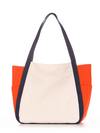 Літня сумка, модель 190436 молочний-оранжевий. Зображення товару, вид ззаду.